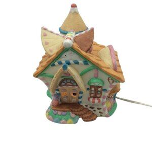 Gingerville Lighted House Large Spring Easter Bunny Village Florist